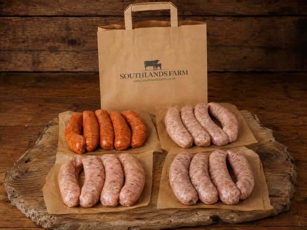 Southlands Farm pork sausage selection