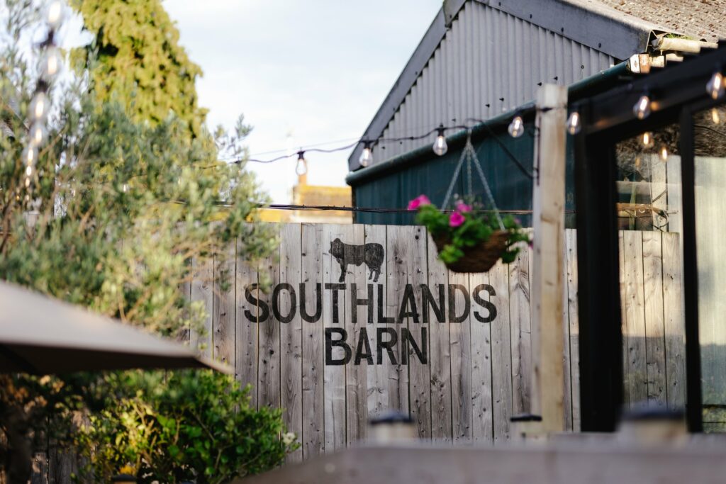 Southlands Barn entrance and sign